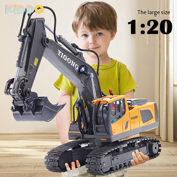 2.4G RC Excavator 1:20 Remote Control Truck RC Crawler Engineering Vehicle Excavator Truck Radio Control Christmas Toy For Kids