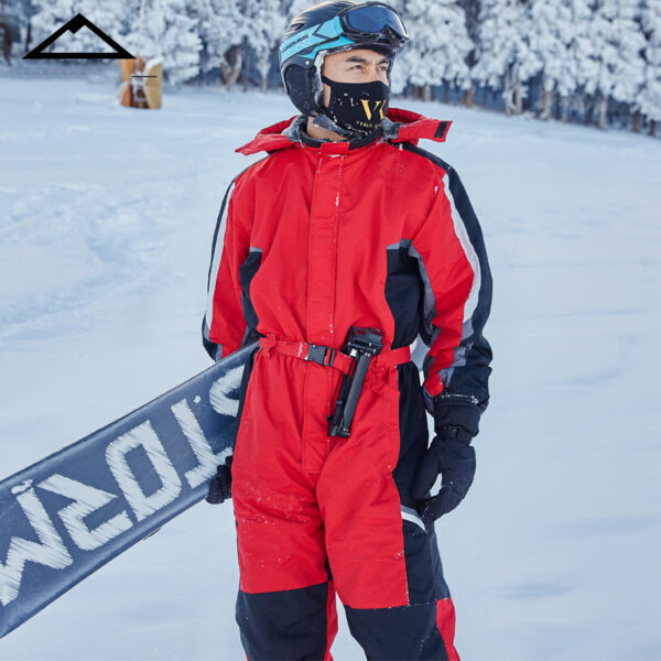 2022 Hooded Men Snow Jumpsuit Sport Winter Man Skiing Overalls Fleece Women Snowboarding Clothes Warm Waterproof Male Snowsuits