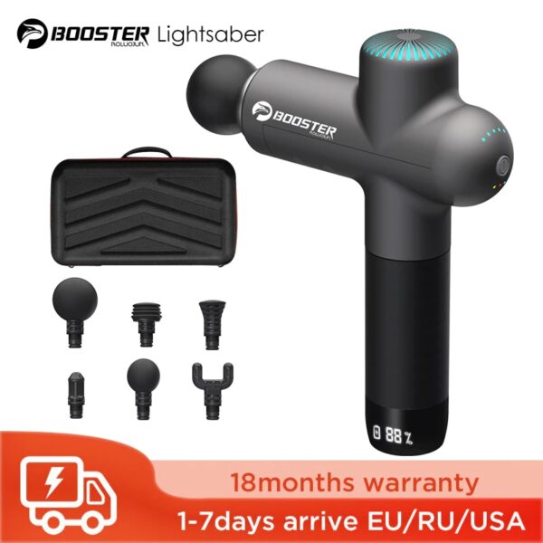 Booster Massage Gun Electric Neck Massager Smart Hit Fascia Gun for Body Massage Relaxation Fitness Muscle Pain Relief