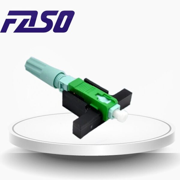 [Free Shipping]FASO 50Pcs SC/APC SM Optical Fiber Fast Connector FTTH Optic Embedded Quick Connector